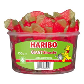 Haribo Riesen Erdbeeren ( Haribo giant Strawberries ) Tub -150 pcs
