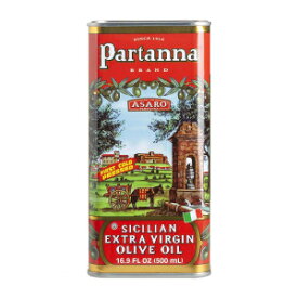 17 Fl Oz (Pack of 1), Partanna, Extra Virgin Olive Oil Tin, 16.9 Fl Oz