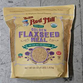 64oz Organic Whole Ground Golden Flaxseed Meal Bob's Red Mill (4 Pounds Total)