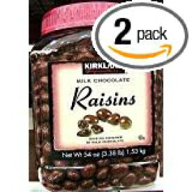 3.38 Pound (Pack of 2), Raisin, Kirkland Signature Milk Chocolate Raisins Covered in Milk Chocolate: 54 Oz (3.38lb) - 2 Pack