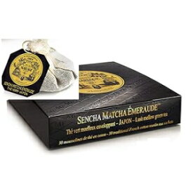 マリアージュ・フレール。煎茶抹茶エメロード、30 ティーバッグ 75g (1 パック) 新版 - 米国在庫 MARIAGE FRERES. Sencha Matcha Emeraude, 30 Tea Bags 75g (1 Pack) NEW EDITION - USA Stock