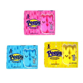 Peeps Marshmallow Easter Candy Bunnies Variety Mix Basket Stuffers for Kids and Adults, Pack of 3, 1.5 Ounce Each
