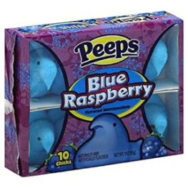 ピープスブルーラズベリー風味マシュマロ 2 個パック 1 パックあたり 10 羽入り Pack of 2 Peeps Blue Raspberry Flavored Marshmallows 10 Chicks Per Pack