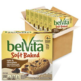 belVita ソフト ベイクド オーツ & チョコレート ブレックファスト ビスケット、5 パック入り 6 箱 (1 パックあたり 1 ビスケット) belVita Soft Baked Oats & Chocolate Breakfast Biscuits, 6 Boxes of 5 Packs (1 Biscuit Per Pack
