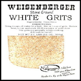 ワイゼンバーガー ストーングラウンドグリッツ - ホワイトコーングリッツ オールドファッション、南部スタイル - 地元、ケンタッキープラウド、非遺伝子組み換えオールドファッショングリッツ - 粗挽きグリッツ - ホワイト、2 ポンド Weisenberger Stone Groun