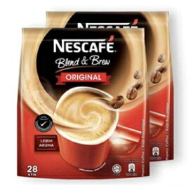 ネスカフェ 3 in 1 インスタントコーヒースティック 2 パック オリジナル - ネスレマレーシアから輸入された最高のアジアンコーヒー (合計 56 スティック) 2-PACK Nescafe 3 in 1 Instant Coffee Sticks ORIGINAL - Best Asian Coffee Imported