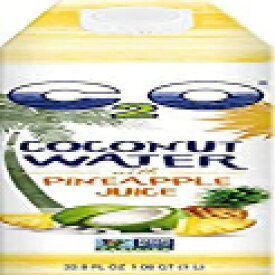 C2O ピュアココナッツウォーター パイナップル入り | 植物ベース | 非遺伝子組み換え | 砂糖不使用 | 必須電解質 | 1リットル（6本入り） C2O Pure Coconut Water with Pineapple | Plant Based | Non-GMO | No Added Sugar | Essenti