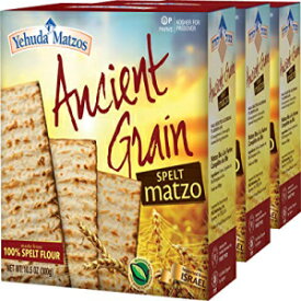 Yehuda オーガニック古代穀物 100% スペルト小麦マッツォ 10.5 オンス (3 パック) Yehuda Organic Ancient Grain 100% Spelt Matzo 10.5oz (3 Pack)