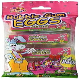 バブルガムイースターエッグバスケット詰め物4個パック、2.87オンス 4 Pack of Bubble Gum Easter Eggs Basket Stuffers, 2.87 oz