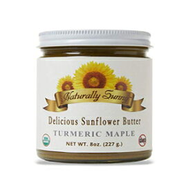 Naturally Sunny Sunflower Butter - ターメリック メープル、8 オンス Naturally Sunny Sunflower Butter- Turmeric Maple, 8 Oz
