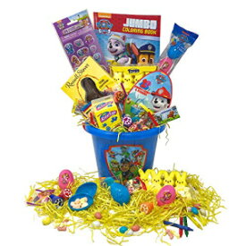 パウ・パトロール イースター ギフト バスケット 子供、男の子、女の子向け - イースターエッグ、キャンディ、チョコレートがいっぱい - 家族や友人への素晴らしいイースターケアパッケージ Paw Patrol Easter Gift Basket For Kids, Boys, Girls - Fil