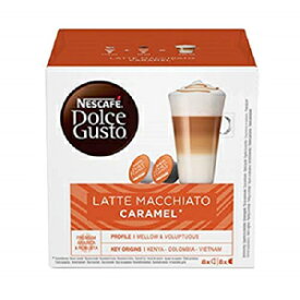 ネスカフェ ドルチェ グスト キャラメル ラテ マキアート、16カプセル（8回分） Nescafé Dolce Gusto Caramel Latte Macchiato, 16 Capsules (8 Servings)