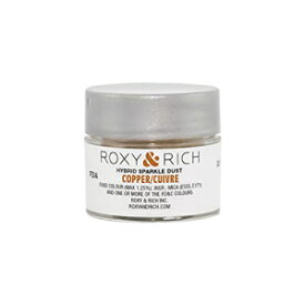 Roxy & Rich ハイブリッド スパークル ダスト パウダー 食用色素 2.5 グラム、銅 Roxy & Rich Hybrid Sparkle Dust Powder Food Color 2.5 Grams, Copper