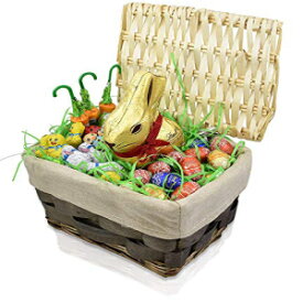 イースターギフトバスケット - 彼と彼女へのチョコレートキャンディギフト - 大きなイースターバニーと卵 - 妻、夫、子供、友人、男性、女性、大学生へのギフトバスケット - (35個) Easter Gift Basket - Chocolate Candy Gifts for Him and Her - La