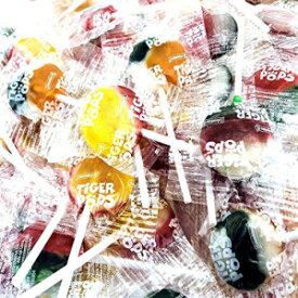 LaetaFood タイガー ロリポップ オリジナル アソート ポップ サッカー フルーツ風味のハード キャンディ (2 ポンドパック) LaetaFood Tiger Lollipops Original Assorted Pops Suckers Fruit Flavored Hard Candy (Pack of 2 Pounds)