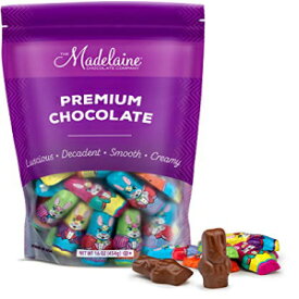 マデレーヌ ソリッド プレミアム ミルク チョコレート カラフルなタキシードに包まれたミニ イースター バニー (1 ポンド) Madelaine Solid Premium Milk Chocolate Mini Easter Bunnies Wrapped In Colorful Tuxedos (1 LB)