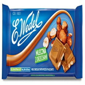 E.ヴェーデル ヘーゼルナッツ入りミルクチョコレート、3.5オンス (5個パック) E.Wedel Milk Chocolate with Pieces of Hazelnuts, 3.5 Ounce (Pack of 5)