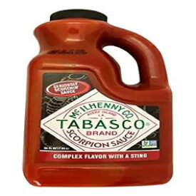 Tabasco Scorpion Hot Sauce - SERIOUSLY SCORCHIN' HOT! Hottest Pepper Sauce by TABASCO. 64 Ounces/Half Gallon