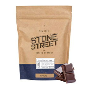 Stone Street コールドブリューフレーバーコーヒー、ナチュラルチョコレートフレーバー、低酸、100% コロンビア、グルメコーヒー、粗挽き、ダークロースト、1 ポンド Stone Street Cold Brew Flavored Coffee, Natural Chocolate Flavor, Low Acid, 100