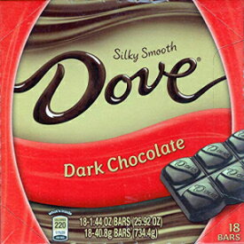 Dove ダークチョコレートバー 1.44 オンス (18 カラット) Dove Dark Chocolate Bar 1.44 oz (18 Ct)