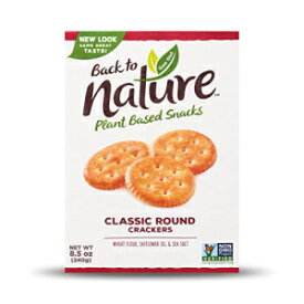 バックトゥネイチャークラッカー、非遺伝子組み換えクラシックラウンド、8.5オンス Back to Nature Crackers, Non-GMO Classic Rounds, 8.5 Ounce