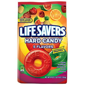 Life Savers Five Flavors ハード キャンディ バッグ、41 オンス (2 個パック) Life Savers Five Flavors Hard Candy Bag, 41 Ounce (Pack of 2)