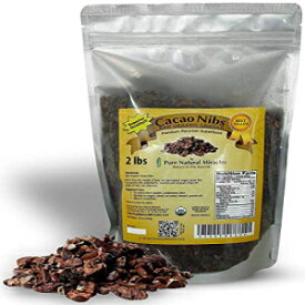 ピュアナチュラルミラクルズカカオニブ。生、オーガニック、プレミアムクリオロ品種。(32 オンス / 2 ポンド) Pure Natural Miracles Cacao Nibs. Raw, Organic and Premium Criollo Variety. (32 oz / 2 Pound)