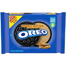 1.06 Pound (Pack of 1), chocolate, OREO Peanut Butter Creme Chocolate Sandwich Cookies, Family Size, 17 oz