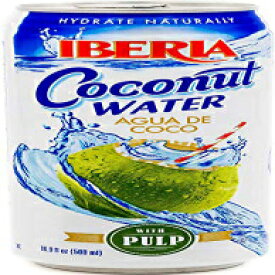 イベリア 果肉入りココナッツウォーター 24本入 Iberia Coconut Water with Pulp 16.9 fl oz (Pack of 24)