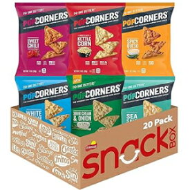 6 Flavor Variety Pack, PopCorners Popped Corn Snacks, Sampler Pack Gluten Free, 1 Ounce (Pack of 20)