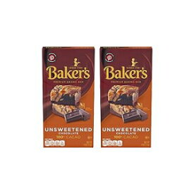 4 Ounce (Pack of 2), Baker's Unsweetened Baking Chocolate Bar, 4 Ounce Kosher Okd