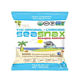 SeaSnax オーガニック焼き海苔スナック オリジナル、0.36 オンス (12 個パック) SeaSnax Organic Roasted Seaweed Snack Original, 0.36 oz (Pack of 12)