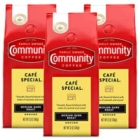 Community Coffee Café スペシャルブレンド 36オンス、ミディアムダークローストグラウンドコーヒー、12オンスバッグ（3個パック） Community Coffee Café Special Blend 36 Ounce, Medium Dark Roast Ground Coffee, 12 Ounce Bag (Pack of 3)
