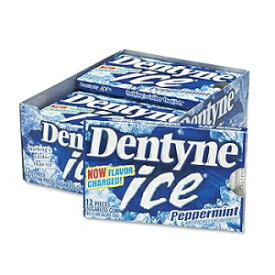 12 Count (Pack of 12), Peppermint, Dentyne Ice Peppermint Sugarless Chewing Gum, 12-Piece Packages (Pack of 12)