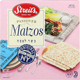 Streit's Matzo、過ぎ越しのコーシャ マッツォ クラッカー、風通しの良い、クリスピー クラッカー、1 ポンド (1 ポンド) Streit's Matzo, Kosher for Passover Matzoh Crackers, Airy, Crispy Crackers, 1 Pound (1 Pound)