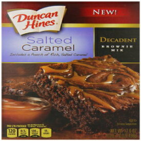 Duncan Hines デカデント ブラウニー ミックス、塩キャラメル、17.6 オンス (12 個パック) Duncan Hines Decadent Brownie Mix, Salted Caramel, 17.6 Ounce (Pack of 12)