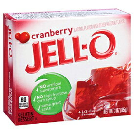 Jell-O クランベリー ゼラチン ミックス 3 オンス ボックス (6 個パック) Jell-O Cranberry Gelatin Mix 3 Ounce Box (Pack of 6)