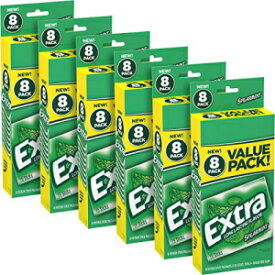 エクストラ スペアミント シュガーフリー ガム、バリュー 6 パック (合計 48 パック) Extra Spearmint Sugarfree Gum, 6 value packs (48 packs total)
