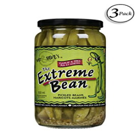 エクストリームビーン - ガーリックとディル、インゲンのピクルス。16オンス（3パック） The Extreme Bean - Garlic & Dill, Pickled Green Beans. 16 oz (3 pack)