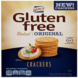 Lance グルテンフリー ベイクド クラッカー、オリジナル、5 オンス Lance Gluten Free Baked Crackers, Original, 5 Oz