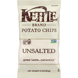 Kettle Brand Potato Chips, Unsalted Kettle Chips, 5 Oz (Pack of 15)
