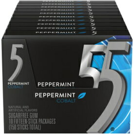 15 Count (Pack of 10), Peppermint Cobalt, 5 Gum Peppermint Cobalt Sugarfree Gum, 15 Piece (10 Pack)