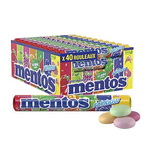 Mentos Rainbow Display mit 40 Rollen, 1er Pack (1 x 1.5 kg)