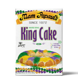 Mam Papaul's Mardi Gras King Cake Kit with Praline Filling, 18 Servings - 28.5 ounce