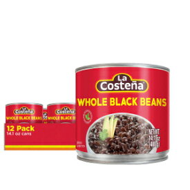 La Costeña 丸ごと黒豆、14.1 オンス缶 (12 個パック) La Costeña Whole Black Beans, 14.1 Oz Can (Pack of 12)