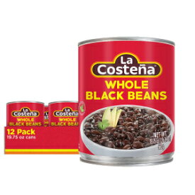 La Costeña Whole Black Beans, 1.4 Pound Can (Pack of 12)
