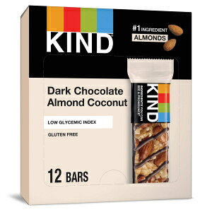 KIND o[A_[N`R[g A[h & RRibcAwV[XibNAOet[A12  KIND Bars, Dark Chocolate Almond & Coconut, Healthy Snacks, Gluten Free, 12 Count
