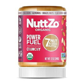 1 Jar, Crunchy, NuttZo Organic 7 Nut & Seed Butter - Power Fuel Crunchy 12 oz