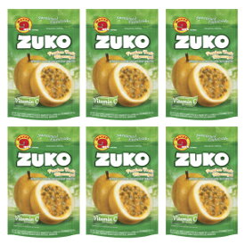 Zuko パッションフルーツインスタントパウダードリンク | ファミリーパック | 砂糖は必要ありません | ビタミンC | 14.1オンス(6個パック) Zuko Passion Fruit Instant Powder Drink | Family Pack | No Sugar Needed | Vitamin C | 14