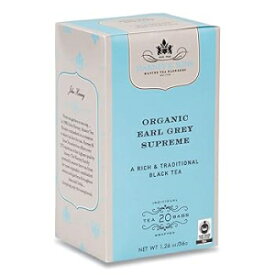 20 Count (Pack of 1), Harney & Sons Premium Tea, Organic Earl Grey Supreme Black Tea, Individually Wrapped Tea Bags, 20/box